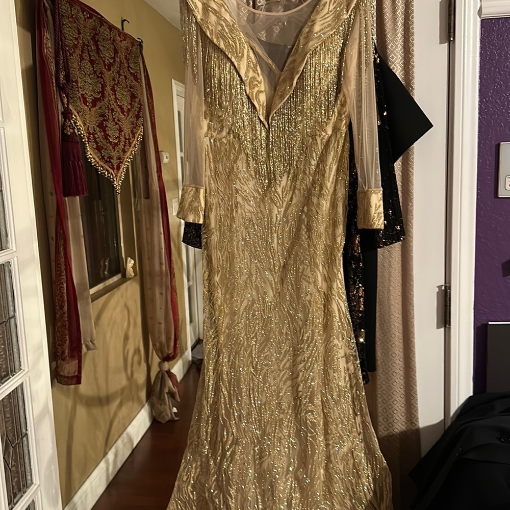 IVY PARK Gold Maxi Dress